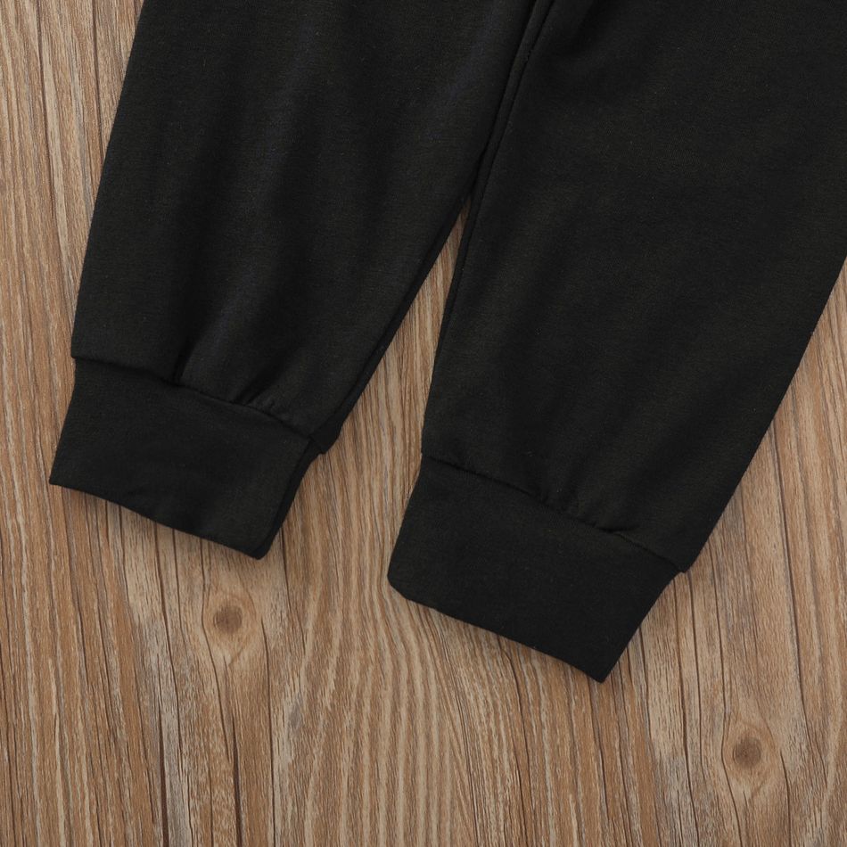2pcs Baby Boy/Girl 95% Cotton Long-sleeve Letter Print Sweatshirt and Pants Set Light Pink big image 7