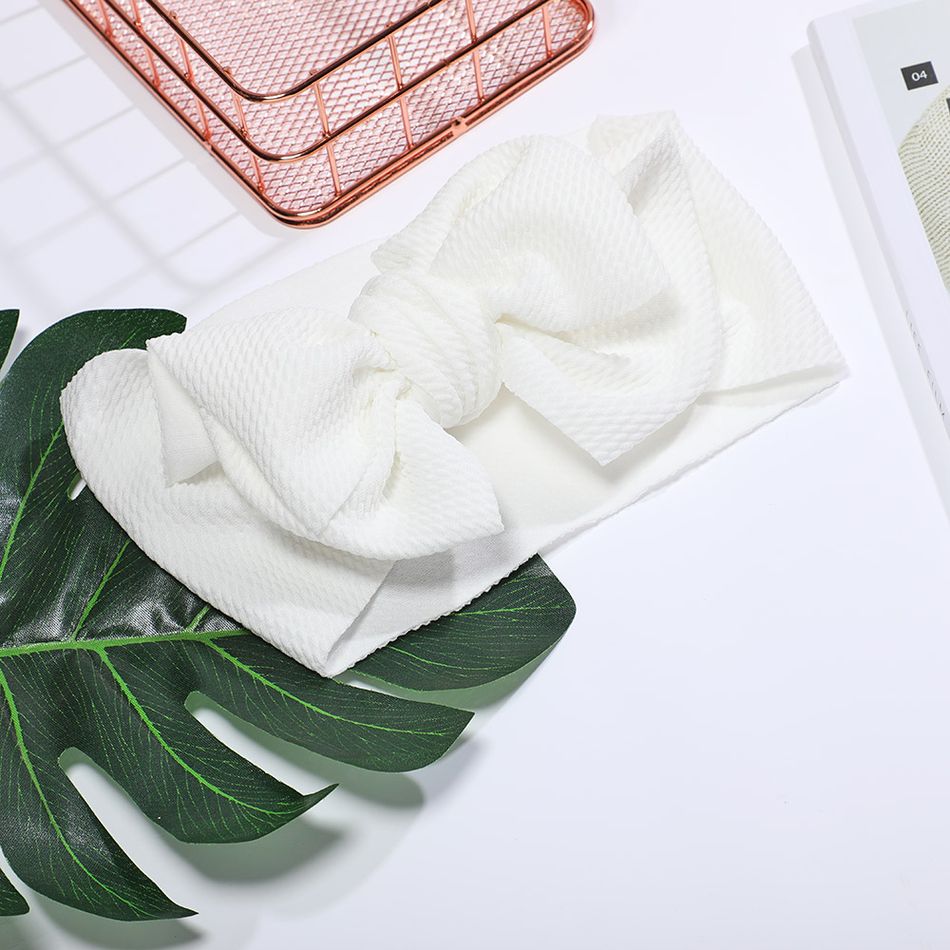 Baby / Kleinkind schöner Bogen-Design Tuch Stirnband weiß
