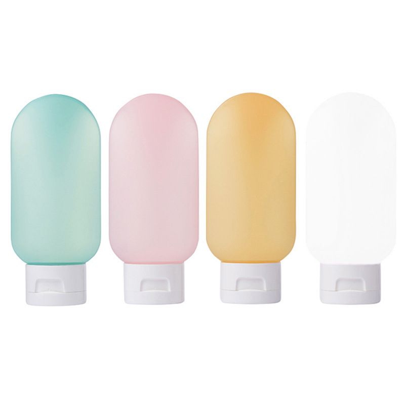 4-pack Portable Travel Bottles Set Refillable Travel Accessories Toiletries Containers for Shampoo Body Wash Liquids Multi-color