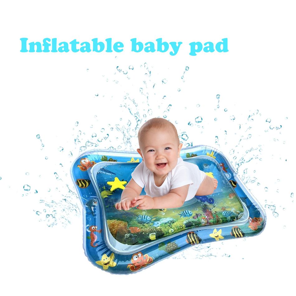 Shark Print Baby Inflatable Water Cushion Play Water pad Multi-color big image 2