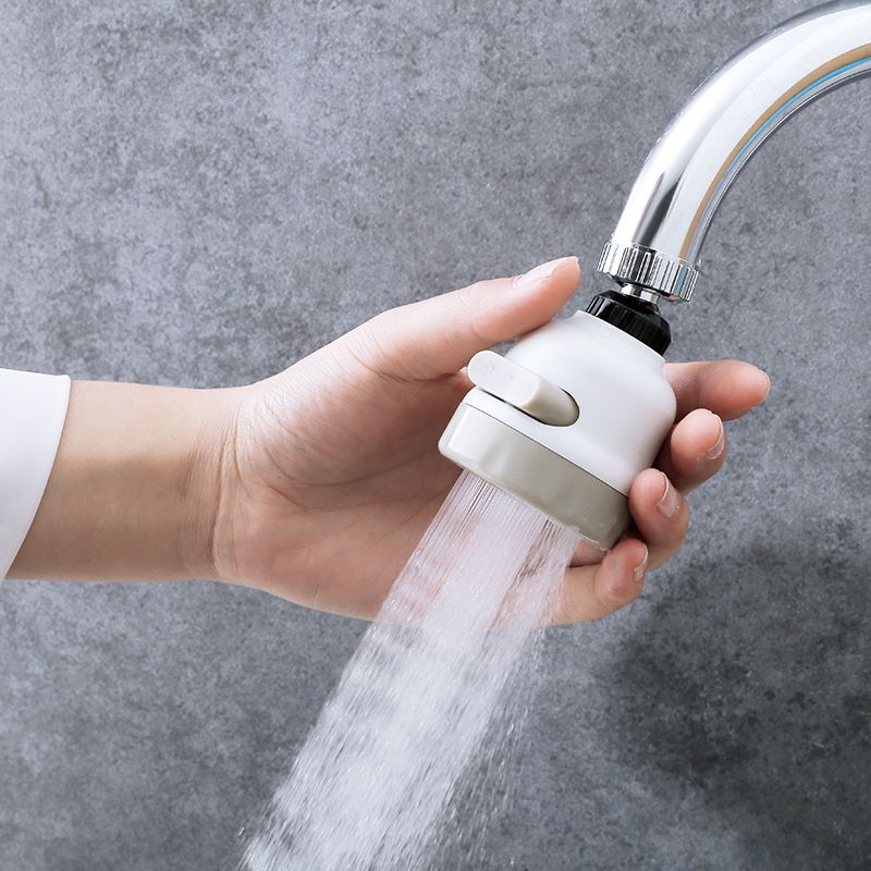 360 Degree Adjustable Faucet Pressurized Shower Household Tap Water Splash-proof Filter Kitchen Water Saving and Bubbler Filter White big image 1
