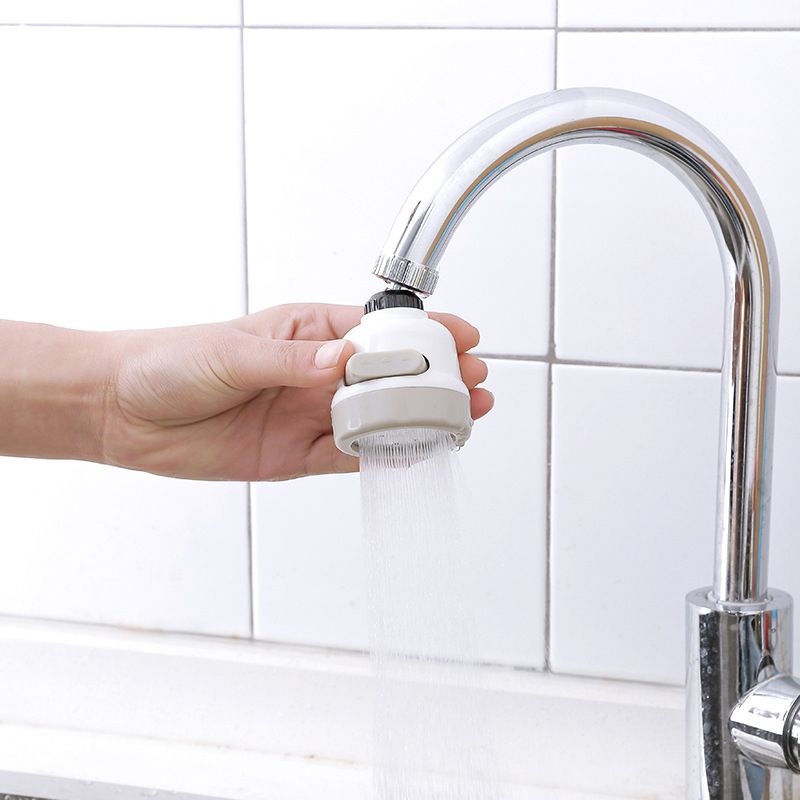 360 Degree Adjustable Faucet Pressurized Shower Household Tap Water Splash-proof Filter Kitchen Water Saving and Bubbler Filter White big image 2