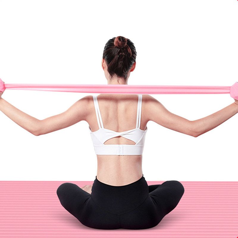 Flat Stretch Resistance Bands Strength Training Exercise Bands for Yoga Pilates Home Gym Fitness Outdoor Pink big image 2