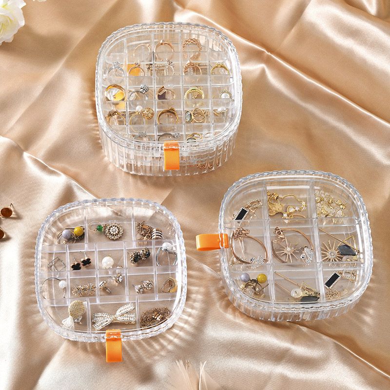 Clear Acrylic Jewelry Organizer Box Portable Multi-layer Large-capacity Storage Box for Earrings Necklace Bracelet Ring Jewelry White big image 8