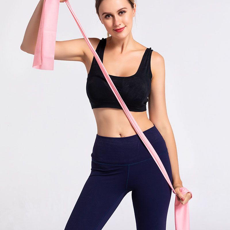 Flat Stretch Resistance Bands Strength Training Exercise Bands for Yoga Pilates Home Gym Fitness Outdoor Pink big image 6