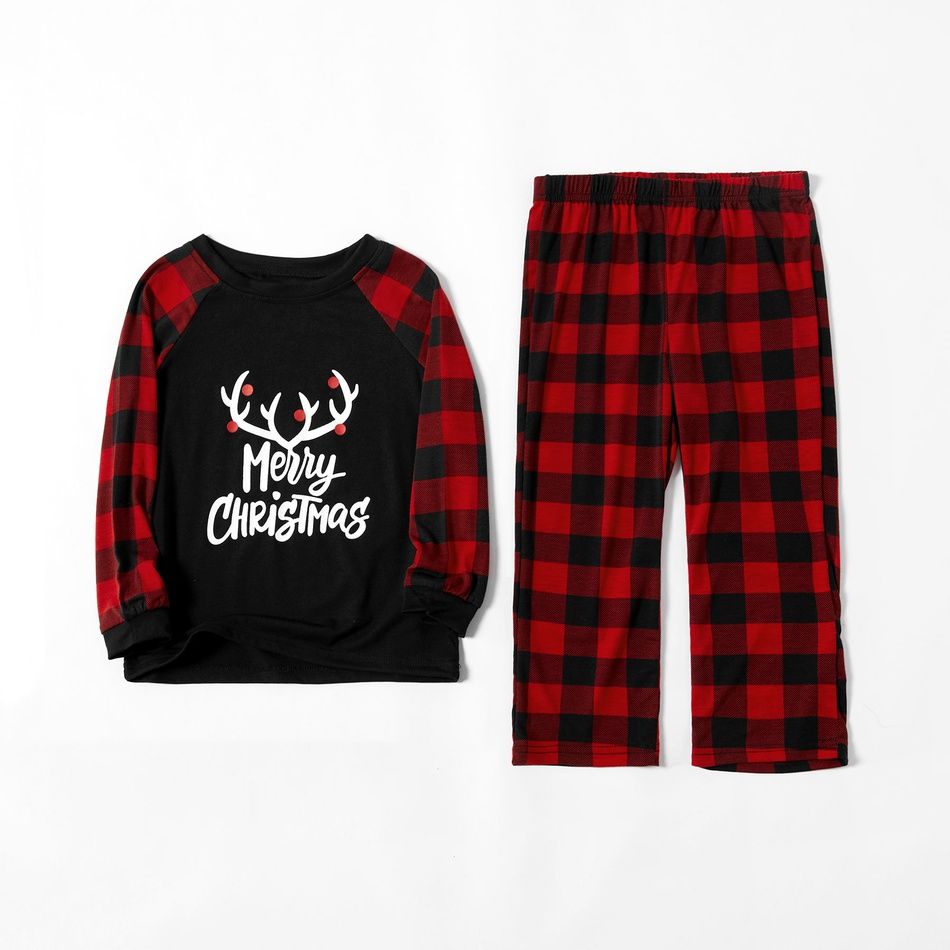 Weihnachten Familien-Looks Langärmelig Familien-Outfits Pyjamas (Flame Resistant) schwarz big image 3