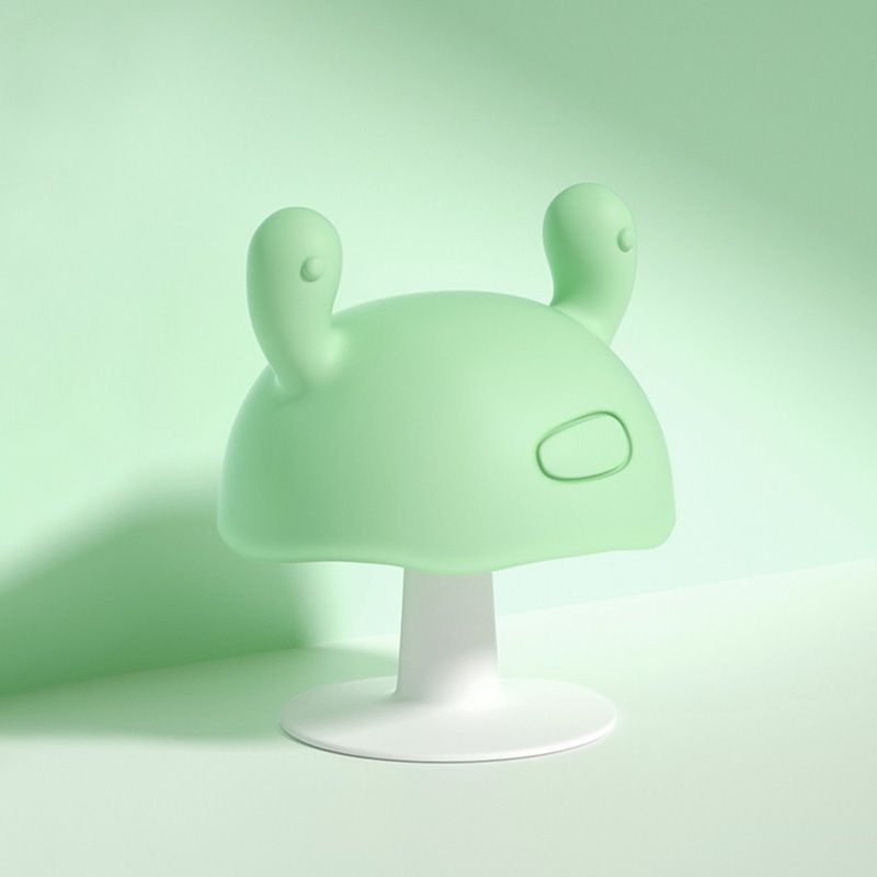 Baby Silicone Teether Newborn Cartoon Small Mushroom Teething Toy Appease Nippl<