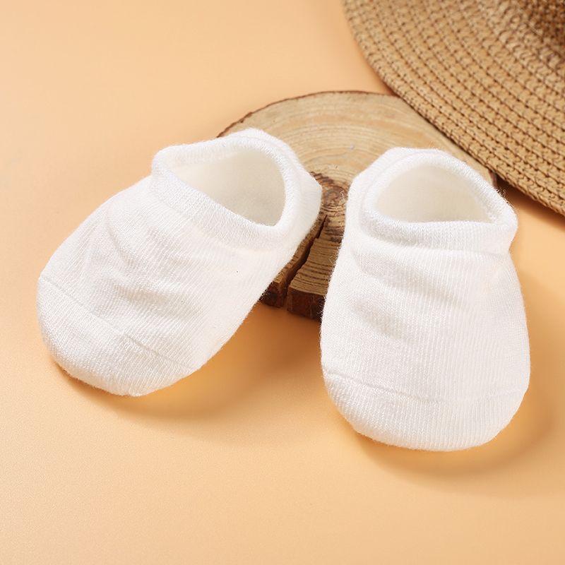 Baby solid Antiskid Socks White big image 1