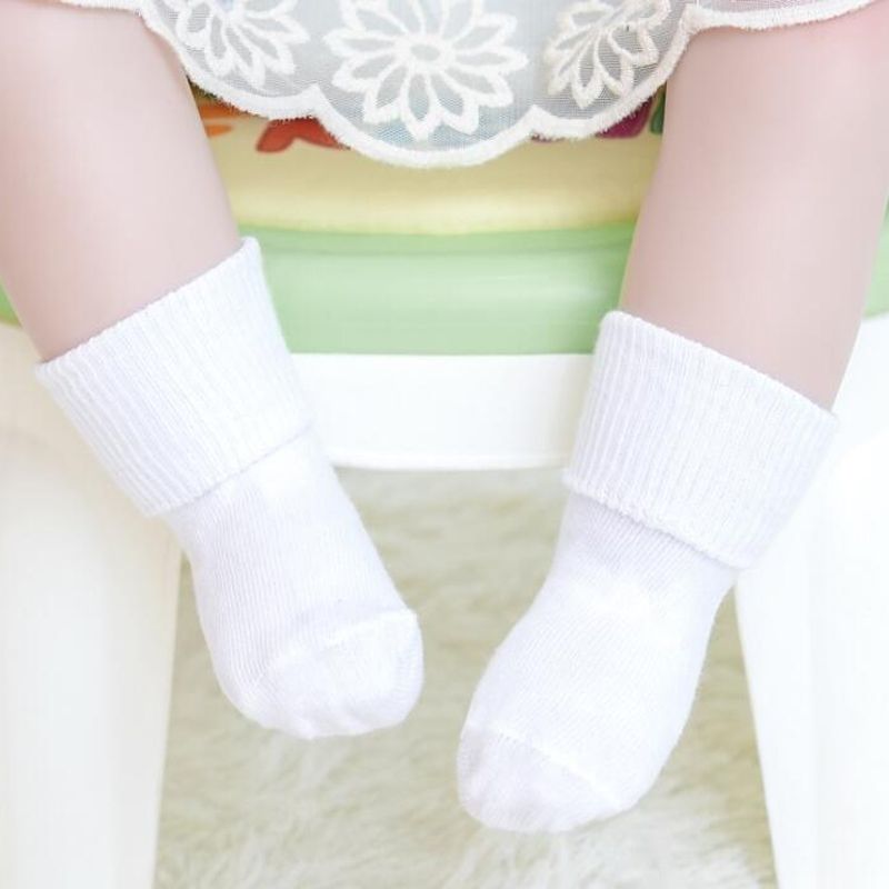 bebê / criança meias antiderrapantes sólidos Branco big image 5