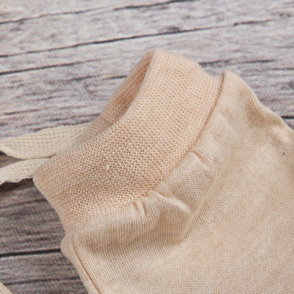 100% Cotton Baby Breathable Anti-scratch Glove Khaki big image 3