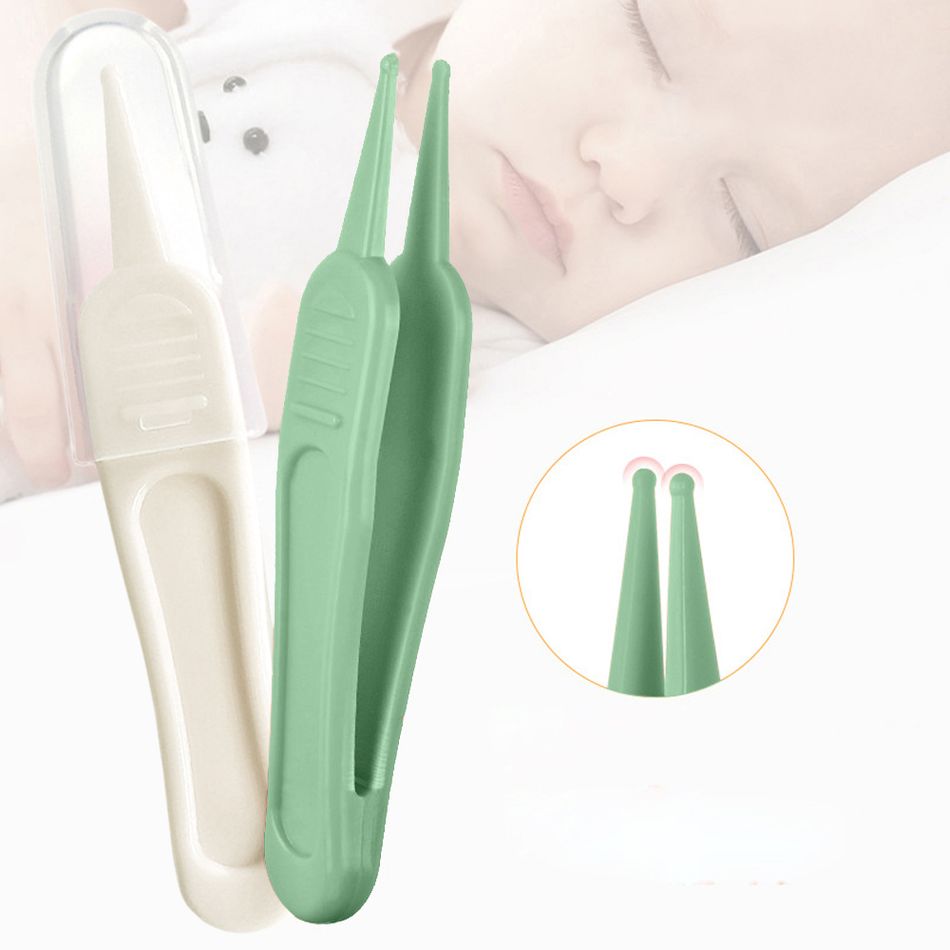 Booger nasal fácil e seguro e limpador de ouvido para recém-nascidos e bebês removedor duplo de cera e ranho Branco big image 3