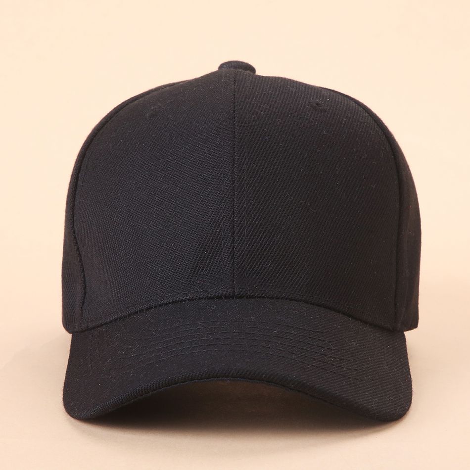 قبعة بيسبول سوداء بسيطة لأمي وأنا أسود big image 3