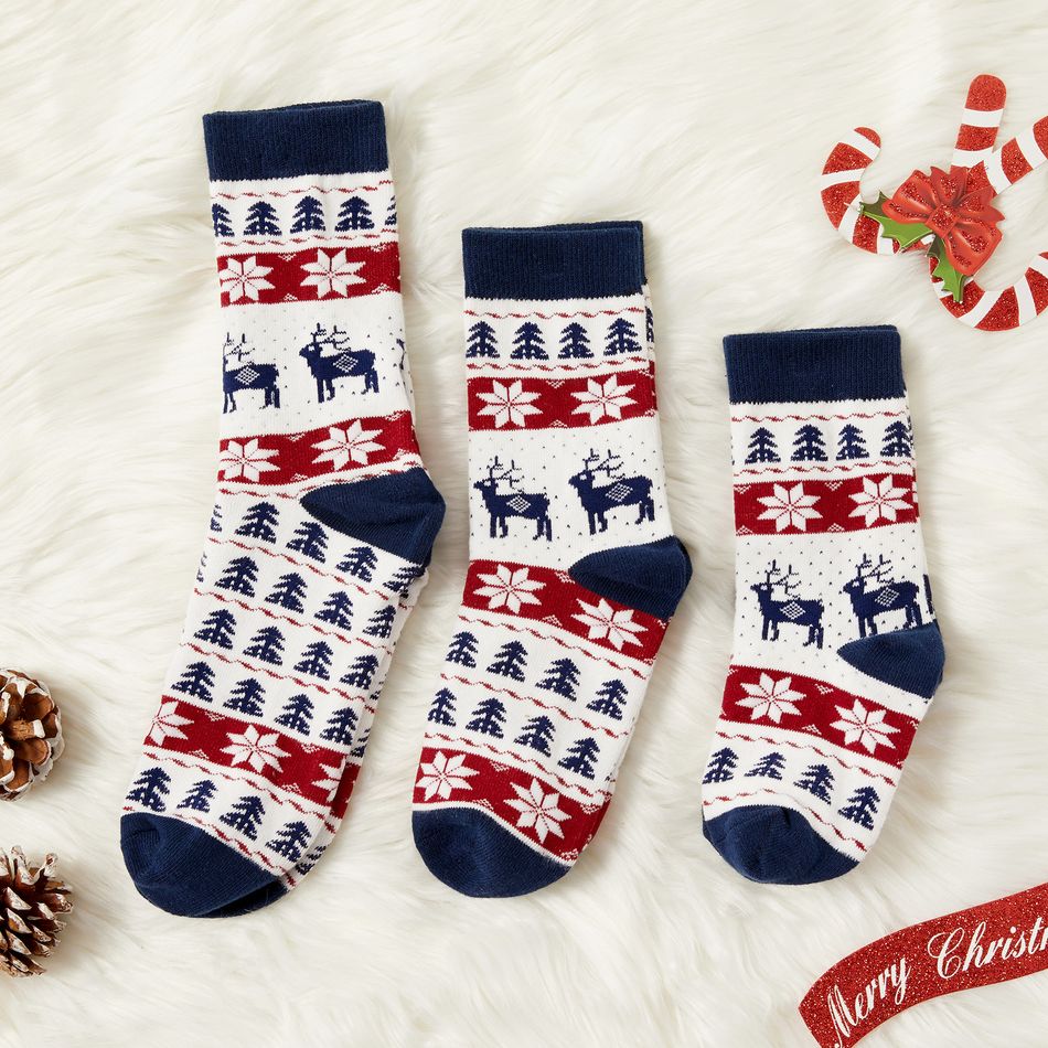 Family Matching Christmas Crew Socks White big image 3
