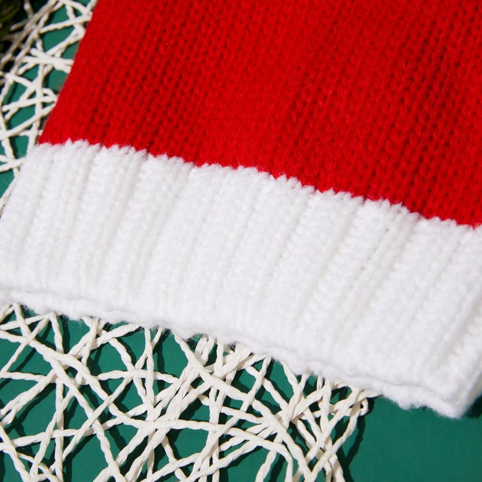 طفل / طفل عيد الميلاد قبعة صغيرة محبوكة أحمر big image 5