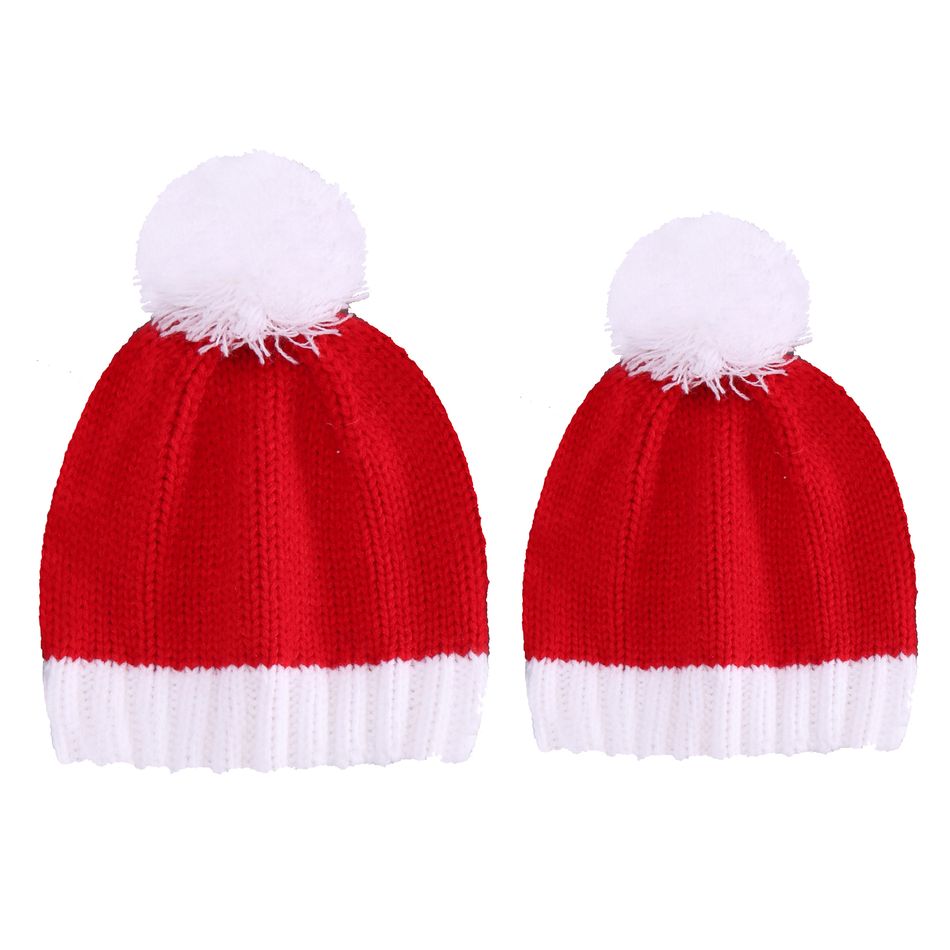 قبعة عيد الميلاد قبعة صغيرة لأمي وأنا أحمر