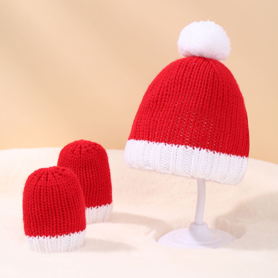 Baby / Toddler Christmas Beanie Hat & Gloves Red big image 1