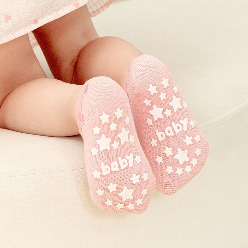 Baby / Toddler Cartoon Animal Pattern Socks with Strap Beige big image 6