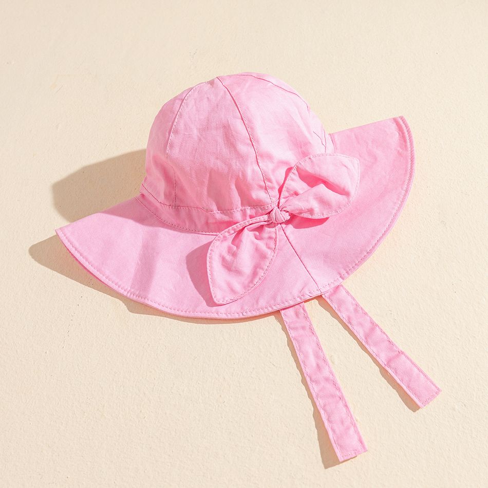 Baby / Toddler Bow Decor Breathable Cotton Visor Hat Pink