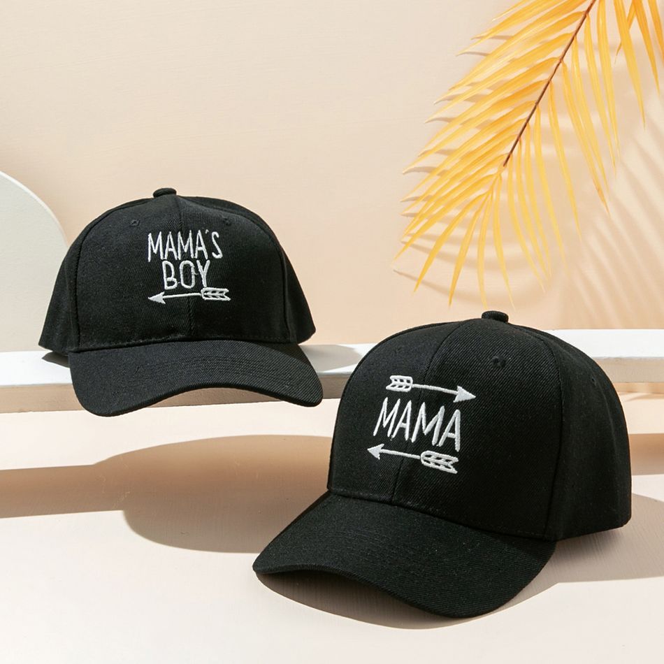 2-pack Letter Embroidered Baseball Cap for Mom and Me Black big image 2