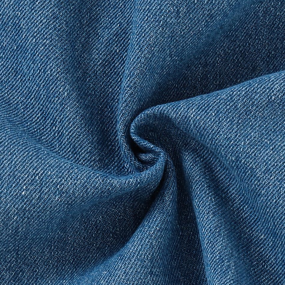 1 Stück Baby Unisex Kindlich Overalls Denim Blue