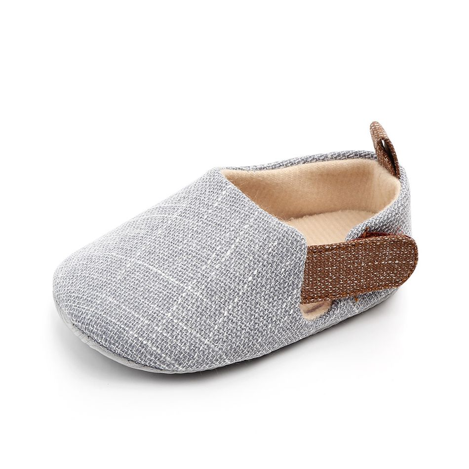 Baby / Toddler Stylish Solid Cotton Prewalker Shoes Grey