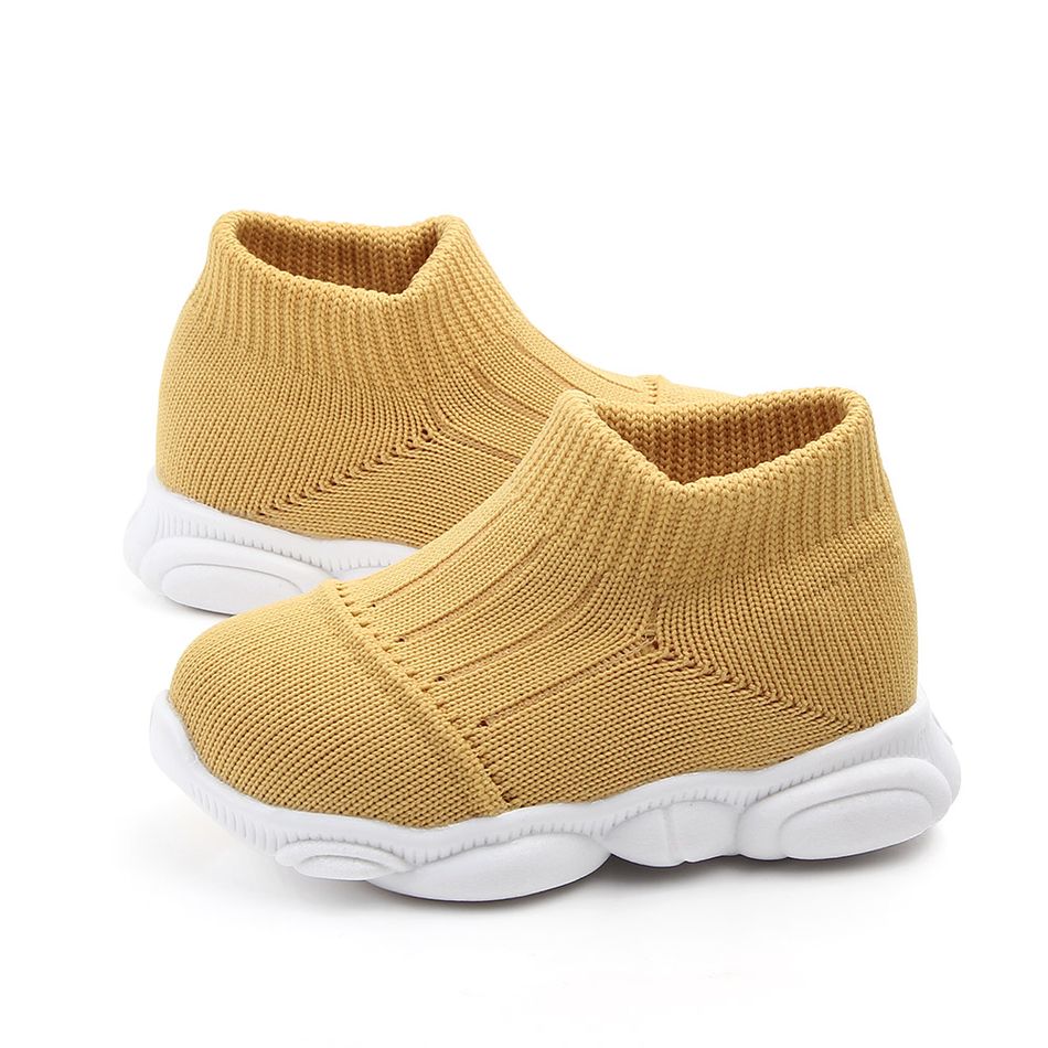 Baby / Toddler Fashionable Solid Flyknit Prewalker Athletic Shoes Yellow