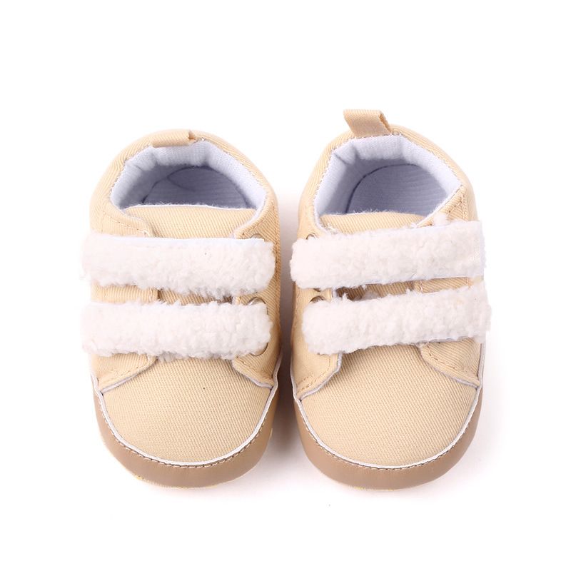Baby / Toddler Plush Velcro Prewalker Shoes Apricot big image 2