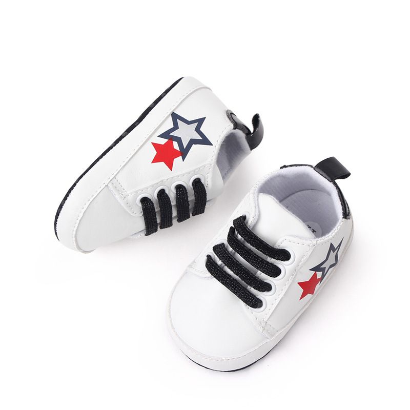 Baby / Toddler Stars Pattern Prewalker Shoes White