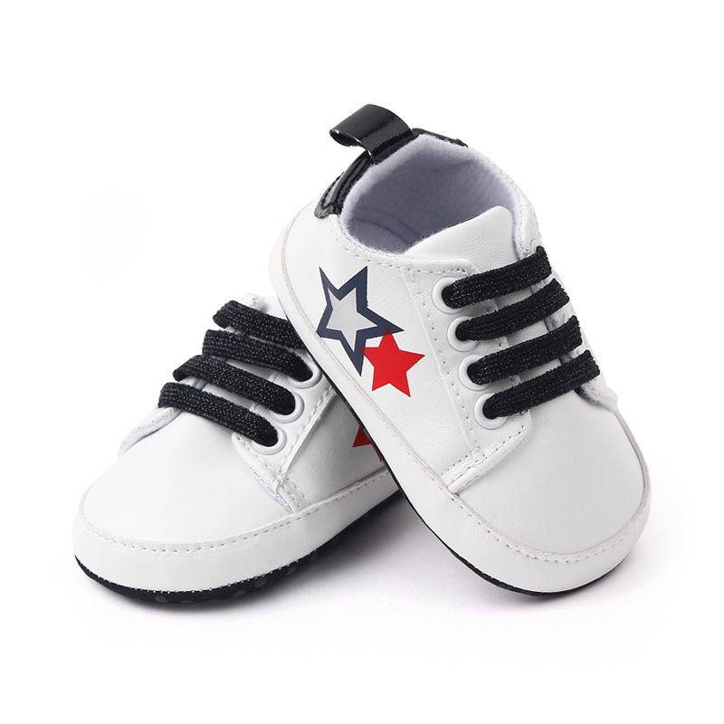 Baby / Toddler Stars Pattern Prewalker Shoes White big image 3