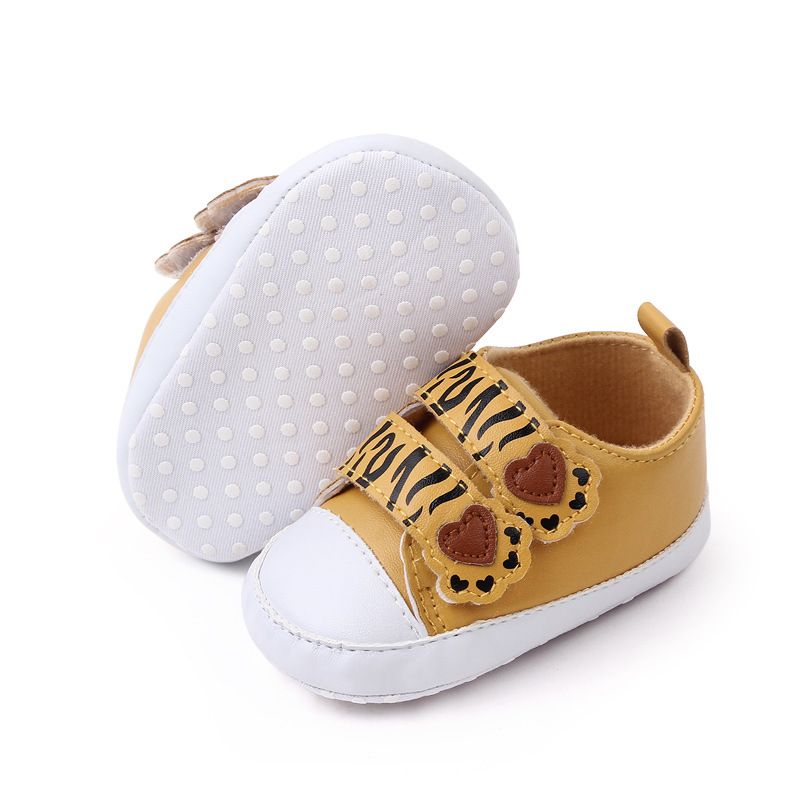 Baby / Toddler Cartoon Footprints Velcro Prewalker Shoes Yellow big image 3