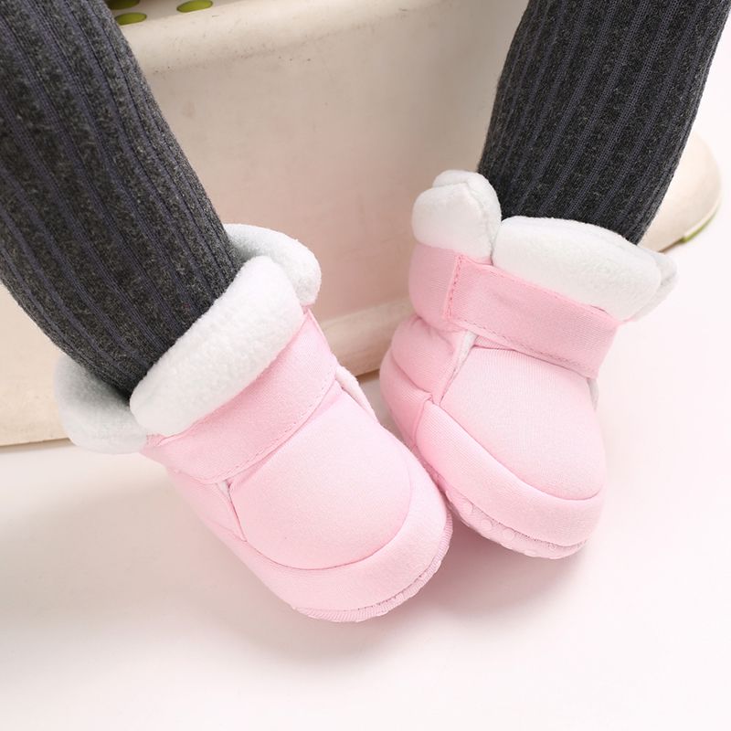 Baby / Toddler Winter Warm Velcro Pink Prewalker Shoes Pink