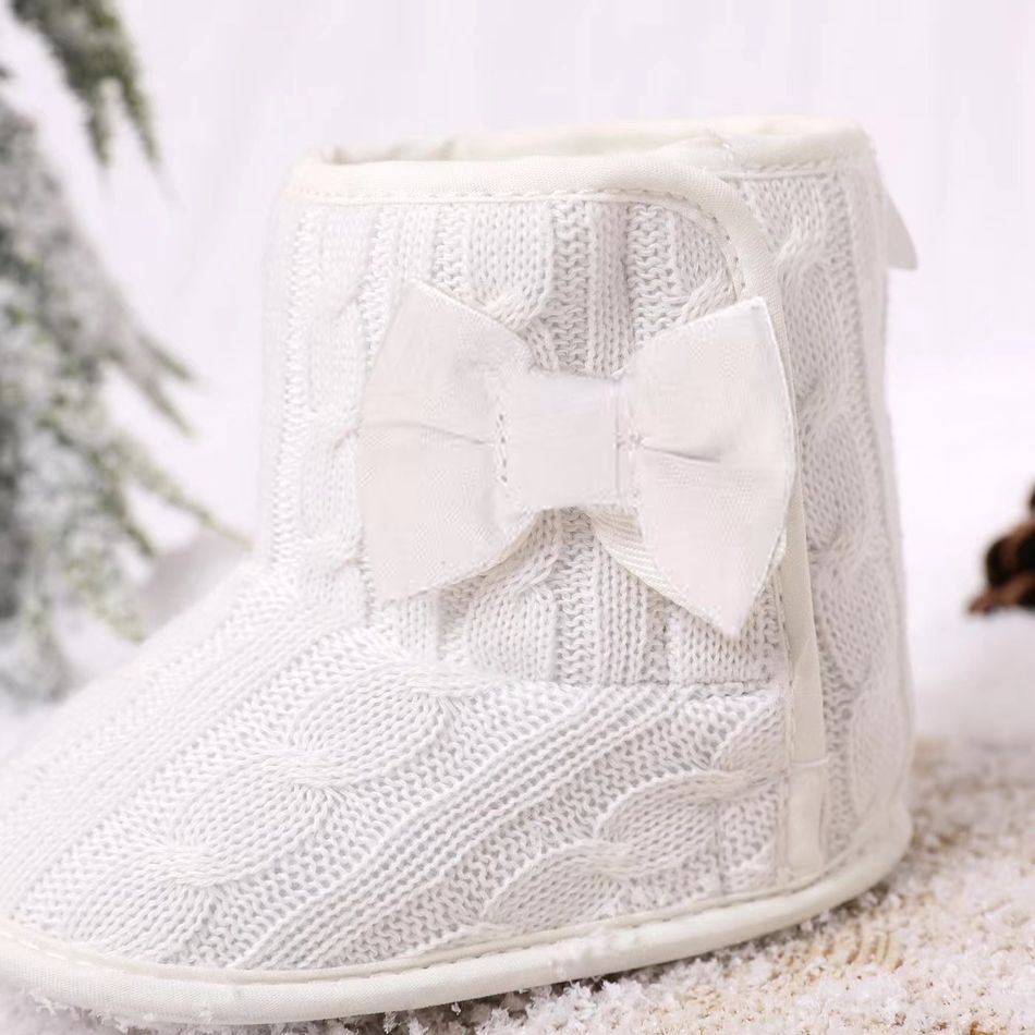 Baby / Toddler Bow Decor White Prewalker Shoes White big image 4