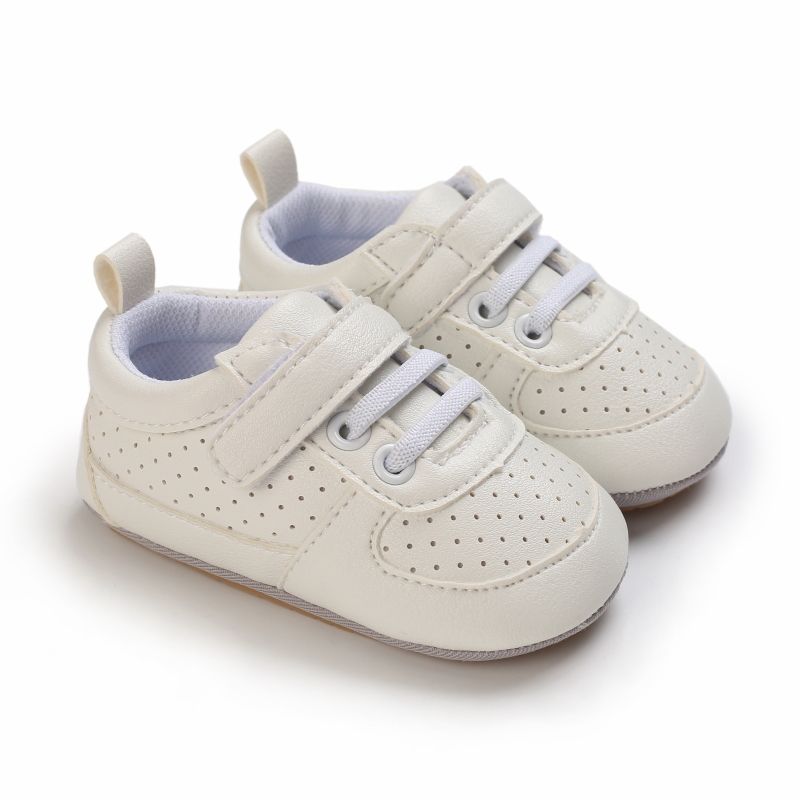 حذاء أبيض للرضع / طفل صغير يسمح بمرور الهواء أبيض big image 5