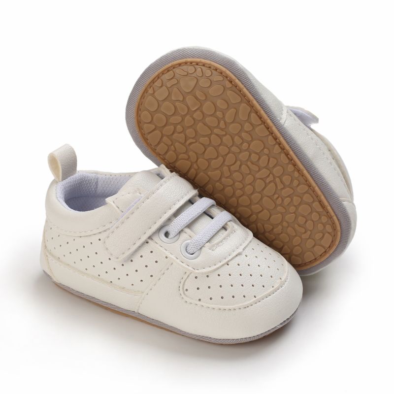 حذاء أبيض للرضع / طفل صغير يسمح بمرور الهواء أبيض big image 4