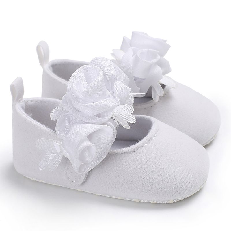 Baby / Toddler Big Floral Decor Prewalker Shoes White big image 2