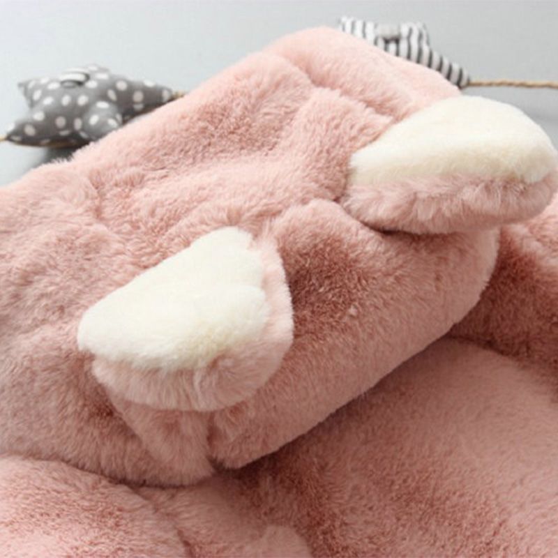Solid Hooded 3D Ear and Tail Decor Baby Coat Pink big image 2