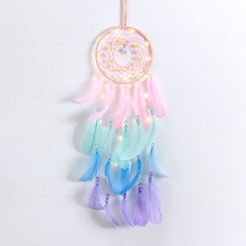 Handmade Beaded Colorful Feather Dreamcatcher  Multi-color big image 2