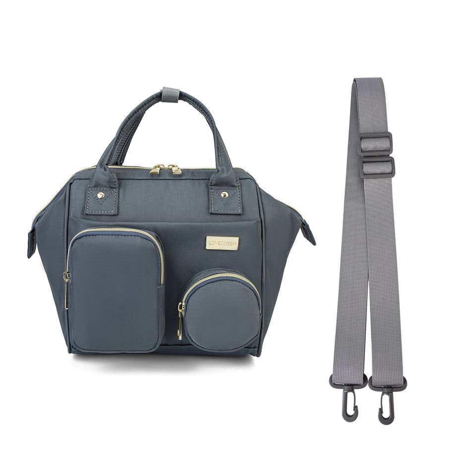 حقيبة الأم ذات سعة كبيرة حقيبة الأم وحقيبة الطفل قطري اللون الرمادي big image 1