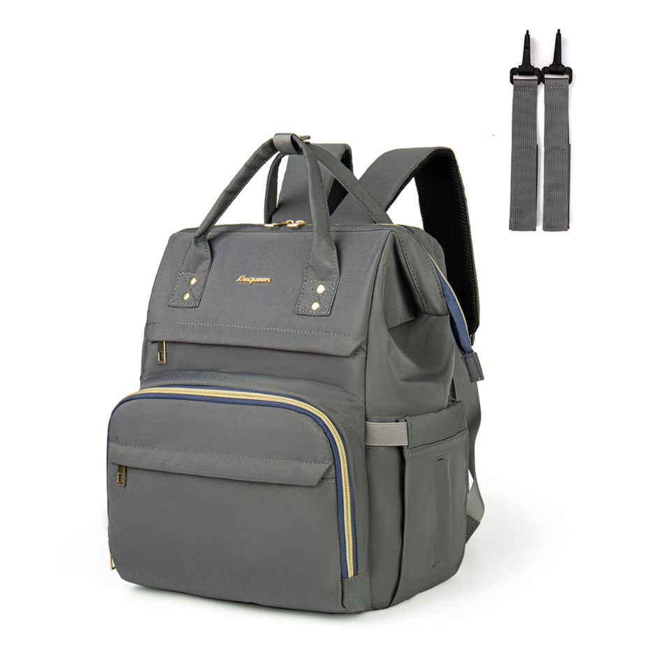 Diaper Bag Backpack Mom Bag Multifunction Waterproof Large Capacity Maternity Back Pack with Stroller Straps Dark Grey