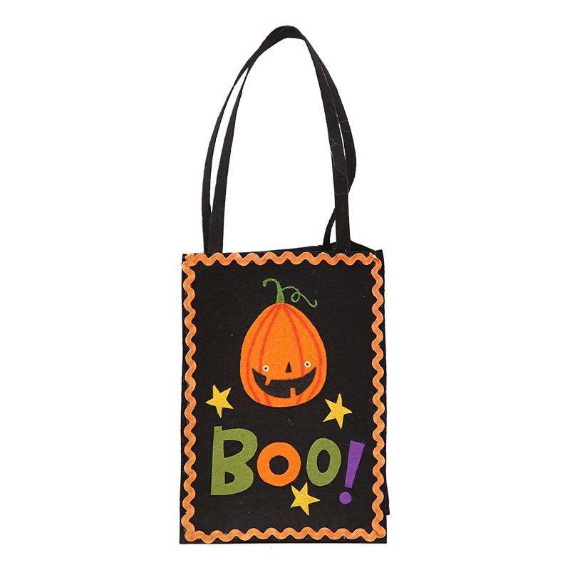 Creative Halloween Letter Pumpkin Gift Bag  Apricot
