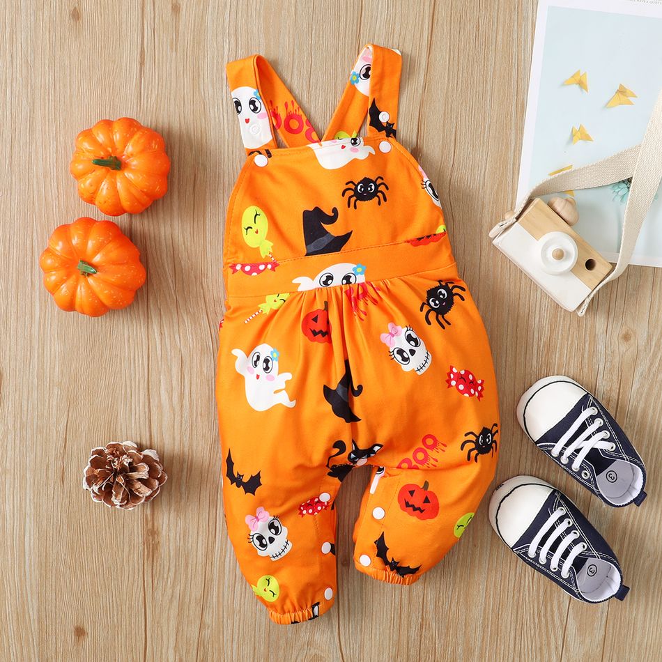 Halloween Pumpkins Baby Suspender Jumpsuits Ginger