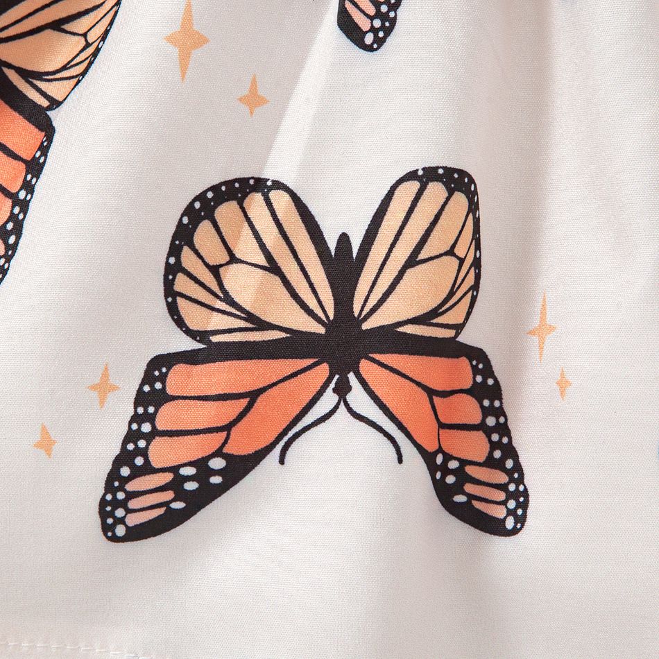 2 unidades Bebé Peça dois em um Borboleta Bonito Manga comprida Vestidos Castanho big image 7
