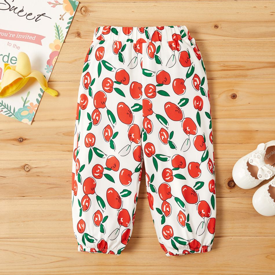 Baby Girl casual Fruit Harem pants Casual Pants Sweatpants Harem Pants Green/White/Red
