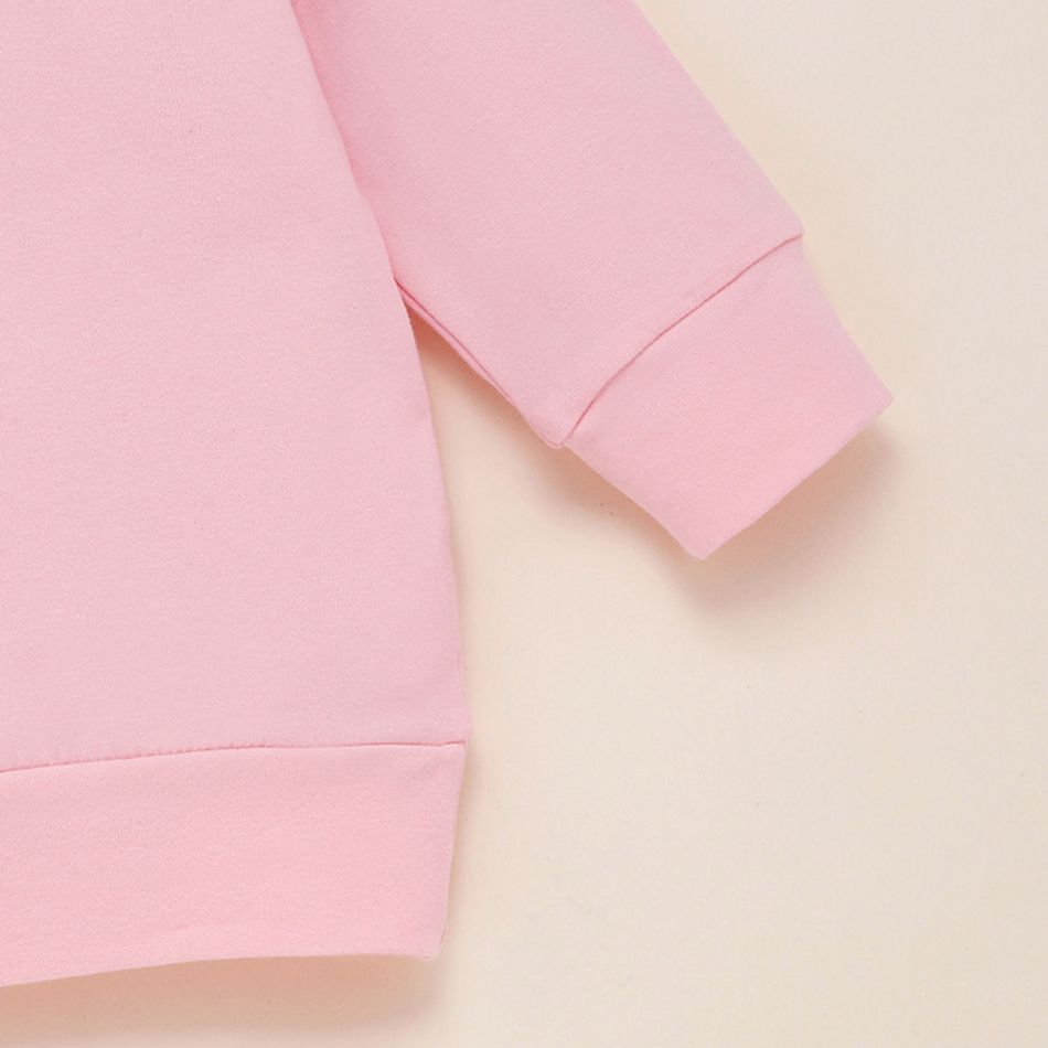 100% Cotton 2pcs Camouflage Print Hooded Long-sleeve Pink Baby Set Pink big image 5