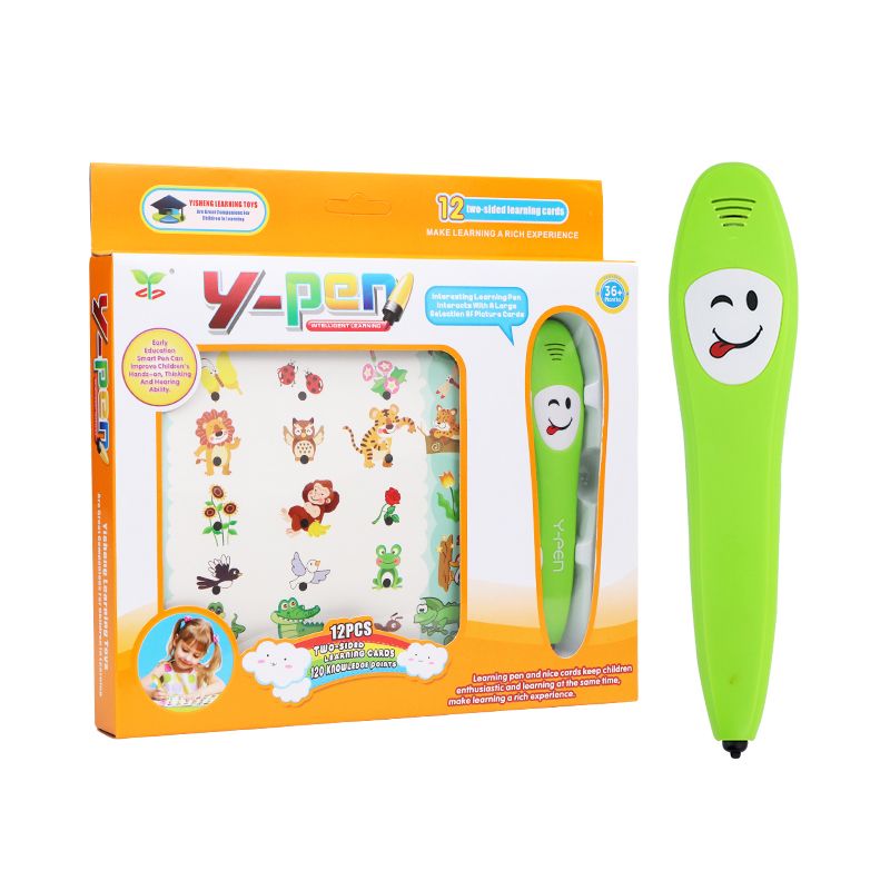 Voice Learning Book With Interactive Pen Educational Toys Kids Click Read Book Pen With 12pcs Card Learning Educational Toy with Electronic Pen Multi-color big image 3