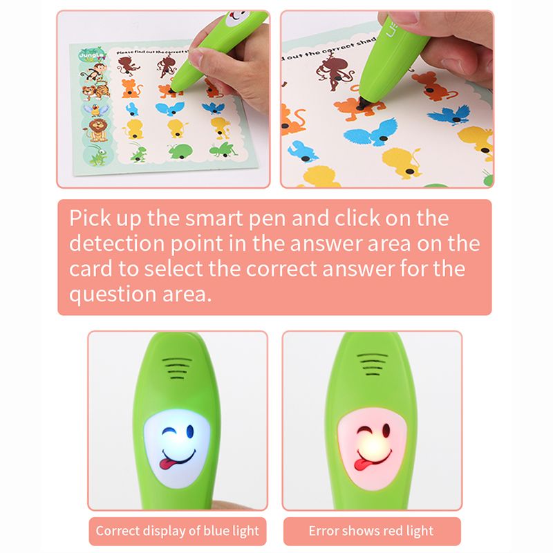 Voice Learning Book With Interactive Pen Educational Toys Kids Click Read Book Pen With 12pcs Card Learning Educational Toy with Electronic Pen Multi-color big image 5