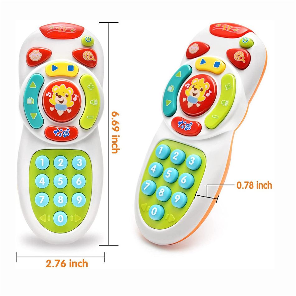 Musical TV Remote Control Toy with Light and Sound Early Education Learning Remote Toy Multi-color big image 3
