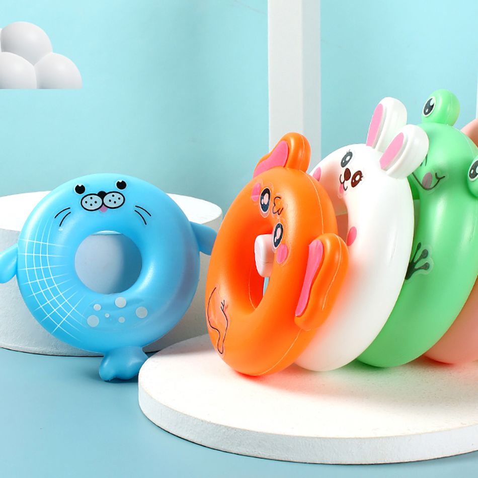 Rainbow Animal Tower Stacking Circle Nesting Circle Toy Baby Early Childhood Education Puzzle Ring Toy Kids Toys Colorful big image 6