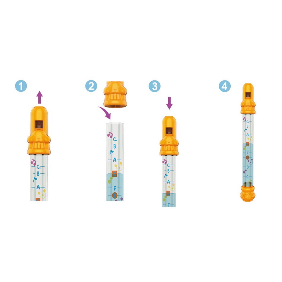 5pcs/set Water Flutes Music Song Sheets Instruments Kids Fun Bath Toy Ocean Water Flutes Multi-color big image 5