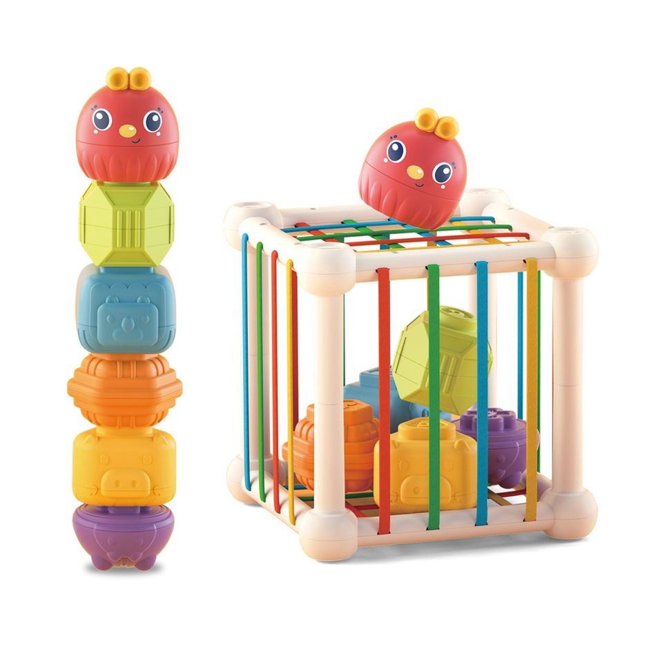 Baby Shape Sorting Toy Montessori Learning Educational Toys Sensory Shape Cube Sorter Toy (Random Color) Multi-color big image 3